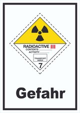 thumbnail of Schild radioaktive Stoffe Radioactive Gefahr III-GELB hochkant A1 (594x841mm)