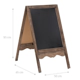 thumbnail of Biscottini Tafel - Staffelei - Wandtafel - Doppelseitige Tafel aus Holz - Tafel beschreibbar mit Kreide - Tafel für Innen und Außen