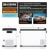 thumbnail of Brandson Kompressor Kühlbox elektrisch - Kühlung bis - 22°C - mit ECO Modus - 30 Liter - 230 V Netzspannung und 12/24 V KFZ Bordspannung - Gemüsefach