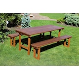 thumbnail of METRO PROFESSIONAL Bierzeltgarnitur 3-tlg., 1 Biertisch 180 x 70 cm, 2 Bierbänke 180 x 27.5 cm, dunkelbraun