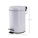 thumbnail of MSV Kosmetikeimer Weiß Mülleimer Treteimer Abfalleimer - 3 Liter – mit Herausnehmbaren Inneneimer