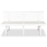 thumbnail of Helloshop26 - Banco de jardín mobiliario de exterior para terraza 145,5 cm plástico blanco 02_0011244