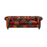 thumbnail of Chesterfield Bank - 3 Zits - Patchwork Multicolor - Leer - Sofa - Bankstel - Chesterfield