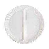 thumbnail of DayBays Plastikteller 2 Geteilt 800 Stk. Weiß Rund Menüteller Plastik Teller 22 cm Einweg Spülmaschinenbeständig