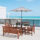 thumbnail of Outusnny Ombrellone da Giardino con Palo Centrale Φ196cm Grigio Chiaro