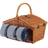 thumbnail of tectake Cesta de picnic USEDOM para 4 personas, con compartimento refrigerante y accesorios - marrón - 405191