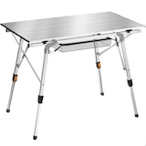 thumbnail of tectake Table de camping Tina en aluminium, pliable et réglable en hauteur 90 x 52 x 47 - 70 cm Argent