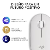 thumbnail of Logitech Muis Pebble 2 M350S Draadloos + Bluetooth Wit 910-007013
