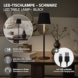 thumbnail of ML-Design LED Tischlampe kabellos Schwarz Ø10x36cm, Akku Nachttischlampe mit Touch, 4 Stufen dimmbar, Warmweißes Licht, USB-C Ladefunktion, Metall