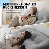 thumbnail of Björn&Schiller Rückenkissen grau 180 cm - Lesekissen für Bett und Sofa Rückenpolster für die Wand groß mit waschbarem Bezug