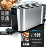 thumbnail of Arendo 2-teiliges Frühstücksset, Langschlitz 4-Scheiben Toaster MANHA, 6er Eierkocher, Silber