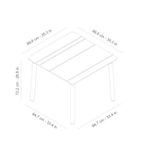 thumbnail of garbar NOA Mesa Quadrada Reciclada Interior, Exterior 90x90 Pé Marrom Terra - Tampo Marrom Terra