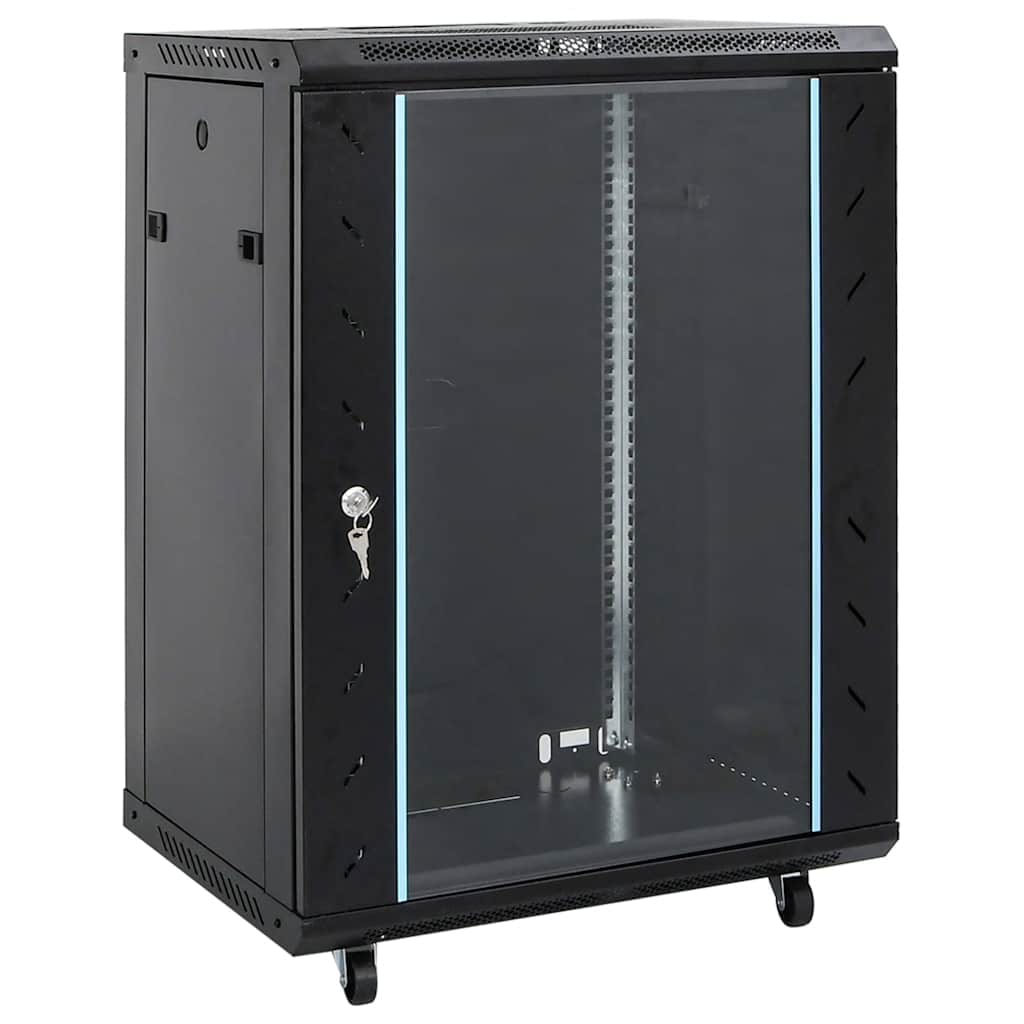 vidaXL Netwerkkast 15U 19" IP20 60x45x86 cm zwart