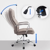 thumbnail of Poltrona ufficio XXL Xanthos in tessuto Tortora