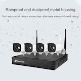 thumbnail of Kit Vidéosurveillance Sans Fil 1080P HD - Enregistrement 4 Voies - Accès Smartphone YONIS