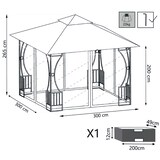 thumbnail of Bob Gardens Gazebo da Giardino 3x3 con zanzariera in acciaio - TIM Antracite
