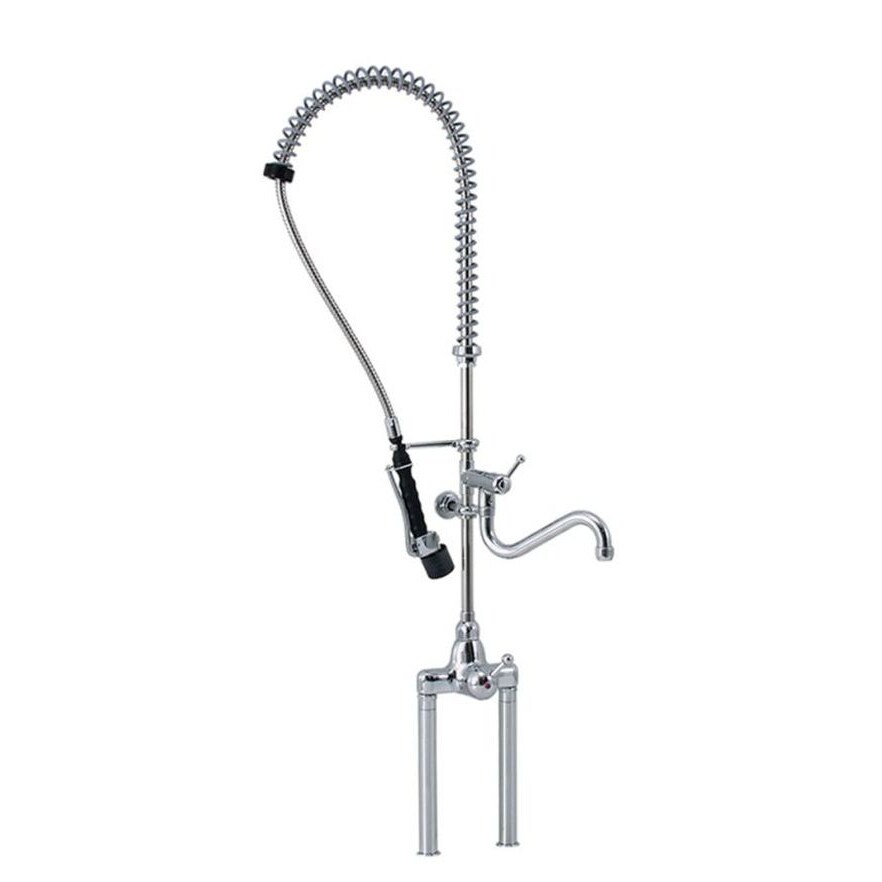 KBS hendel afwasdouche met draaibare kraan en LOW-Flow sproeier tweegats