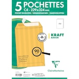 thumbnail of Clairefontaine 250x Versandtaschen haftklebend Kraft 229x324mm/C4 90g - Braun 7950C