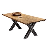 thumbnail of SIT Möbel Esstisch 160 x 90 cm | 50 mm Platte Teak recycelt | natur | Gestell Metall in X-Form | B 160 x T 90 x H 78 cm | 15610-41 | Serie TABLES&CO
