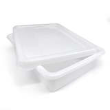 thumbnail of Pack 6 Bandejas blancas uso alimentario con tapa: 1,2L Sin BPA's (21,3 x 15,7 x 6,3cm) - Cocinas, restaurantes, comedores, hoteles, catering