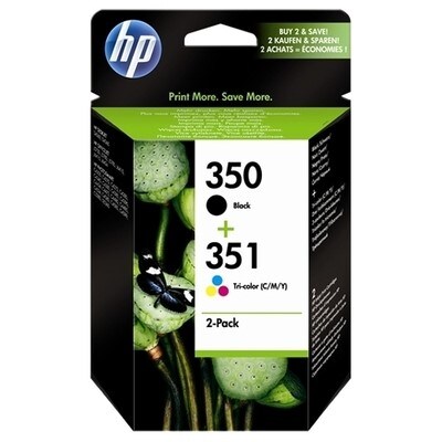 HP 350/351 Pack 2 Cartouches Noir et couleurs SD412EE