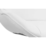 thumbnail of Conjunto de 2 bancos de bar Vonore em imitação de pele branco/cromo