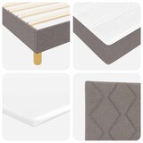 thumbnail of vidaXL Boxspringbett mit Kissen mit Kopfteil Taupe 200 x 80 cm Stoff