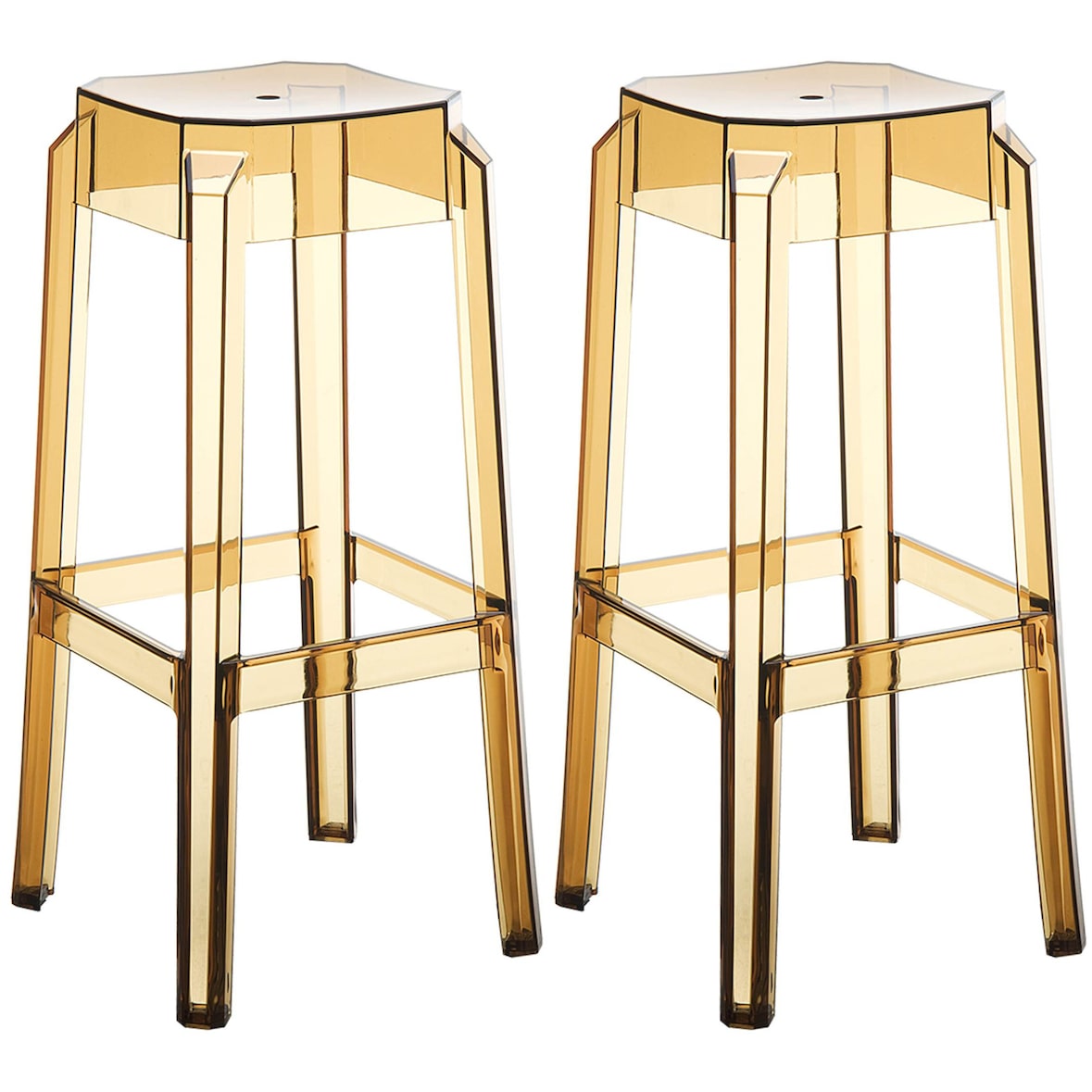 Lot de 2 tabourets de bar Fox Ambre