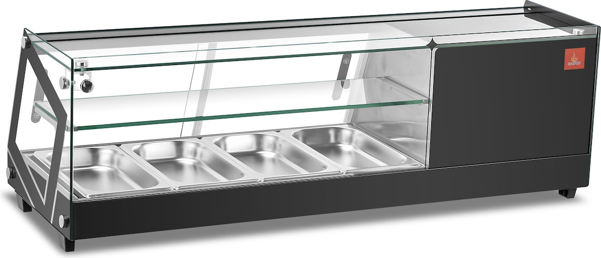 Gasfrit – Kühlvitrine für Tapas, 4 Behälter, 2 Ebenen, 1160 × 395 × 375 mm