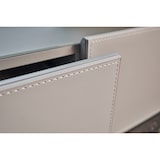 thumbnail of KAWOLA Lowboard EMMA TV-Board Kunstleder grau Fuß Edelstahl gebürstet