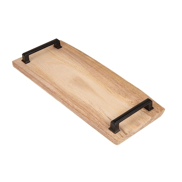 Garcia de Pou 12 unità - Tavola di Presentazione Rettangolare con Manici (35-45)X(20-24)X1,6 Cm Legno Naturale