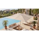 thumbnail of Gastronomie-Luxus-Sonnenschirm HWC-D20b, XXL-Schirm Marktschirm, 5x5m (Ø7,2m) Polyester/Alu 87kg ~ beige