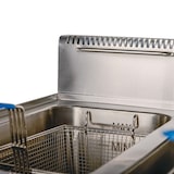 thumbnail of Romux® Friteuse À Gaz Butane Professionnelle 14+14 Litres Double de Table | Friteuse en Acier Inoxydable avec Robinet de Vidange 15000 W