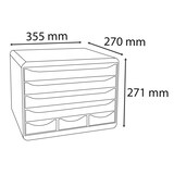 thumbnail of EXACOMPTA Cassettiera Store-Box 307740D, 7 cassetti, box PS monoblocco in orizzontale, (PxlxAlt) 27x35,5x27,1 cm, gamma Office grigio chiaro