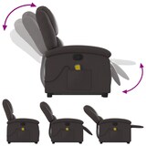 thumbnail of vidaXL Massagesessel mit Aufstehhilfe Dunkelbraun Echtleder