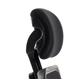 thumbnail of Oreste Luchetta Poltrona YEKOO nera con poggiatesta, tessuto traforato, base a ruote e schienale oscillante