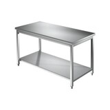 thumbnail of Edelstahl Arbeitstisch 1200 x 700 - mit Grundboden - IDEAL