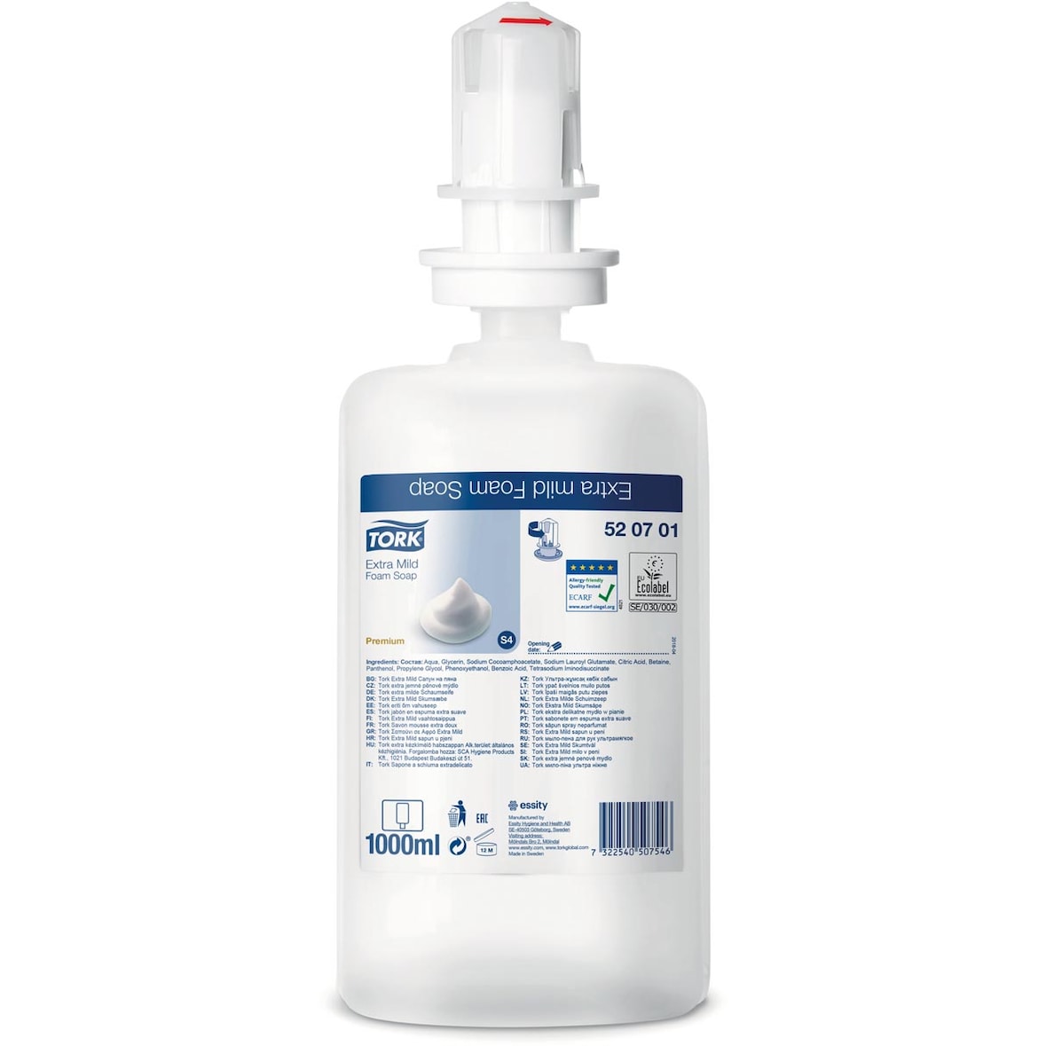 TORK Premium extra milde Schaumseife 520701 unparfümiert 1 l Flasche