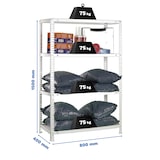 thumbnail of SimonRack Estante metálica com parafusos 1500x800x400 mm, 4 prateleiras, 75 kg de ponto de flexão, Galvanizado - Advantage