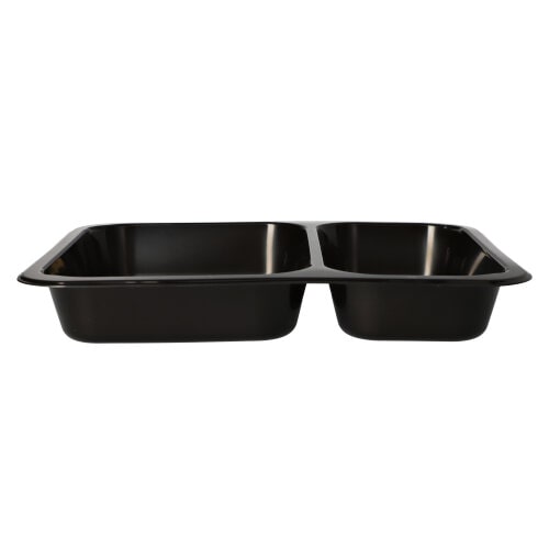 50 Mikrowellenschalen, PP 2-geteilt 866 ml 3,2 cm x 22,7 cm x 17,8 cm schwarz