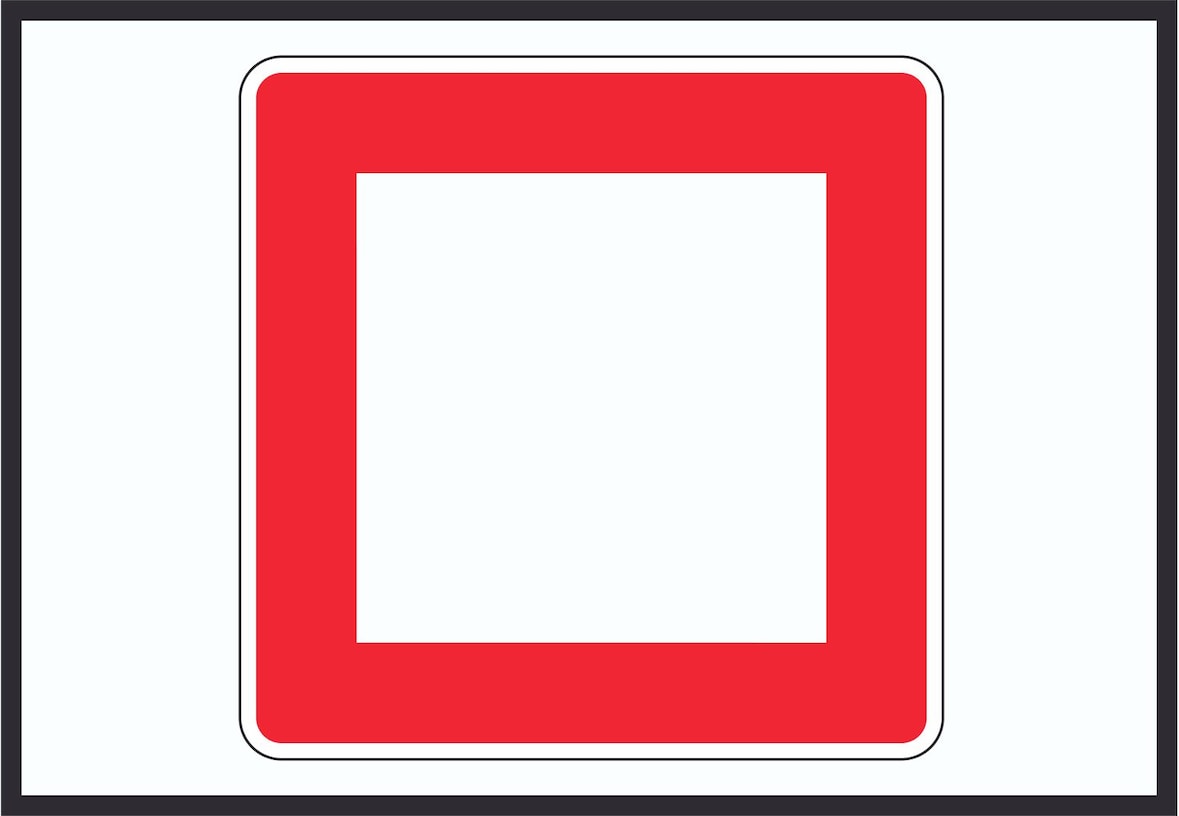 Schifffahrts­beschränkungen Schild mit Symbol A3 Rückseite selbstklebend