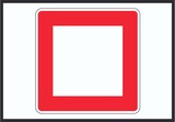 thumbnail of Schifffahrts­beschränkungen Schild mit Symbol A3 Rückseite selbstklebend