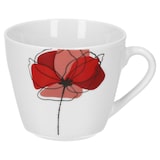 thumbnail of 6er Kaffeetasse mit Kaffeeuntertasse Monika Porzellan Geschirr Blume-Mohn