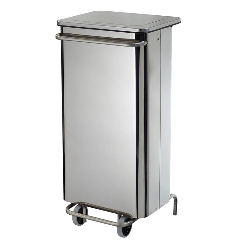 ROSSIGNOL Poubelle mobile en inox 110L à pédale COLLECROULE CARENE