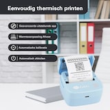thumbnail of G&G Mini Printer SD001BL lichtblauw - inclusief 4 rollen - print zonder inkt op thermisch papier