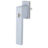 thumbnail of Eckiger Fenstergriff abschließbar mit Schlüssel Kindersicherung Silber