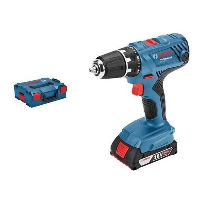 Perceuse Visseuse Bosch Professional Gsr 18v-21 + 2 Batteries 2,0ah + Gal 18v-40 L-boxx