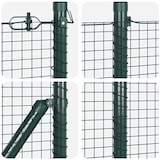 thumbnail of vidaXL Zaunpfosten Grün 10 x 0,4 m (19 x 19 mm Netz) Stahl und PVC