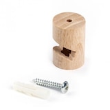 thumbnail of Crochet de Décentralisation en Bois Naturel Brut pour Câble Électrique en Textile - Accessoire pour Luminaires