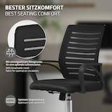 thumbnail of Ergonomischer Bürostuhl mit Armlehnen Netzgewebe Schwarz mit Rollen
